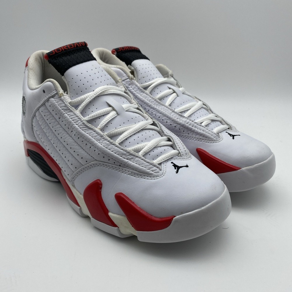 Size 7y (GS) - Jordan 14 Retro 2019 Mid Candy Cane (487524-100) - Picture 4 of 8